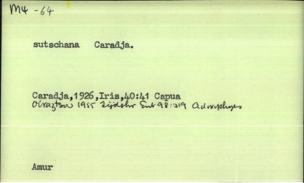 front of card